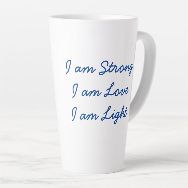I am Light tall mug (Right Angle)