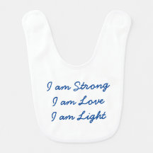 I am Light white bib