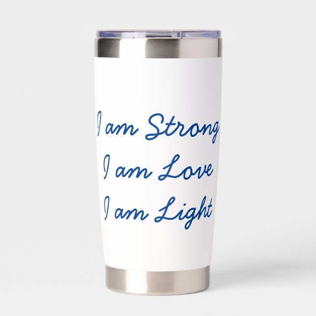I am Light (white) Insulated Tumbler (Front)
