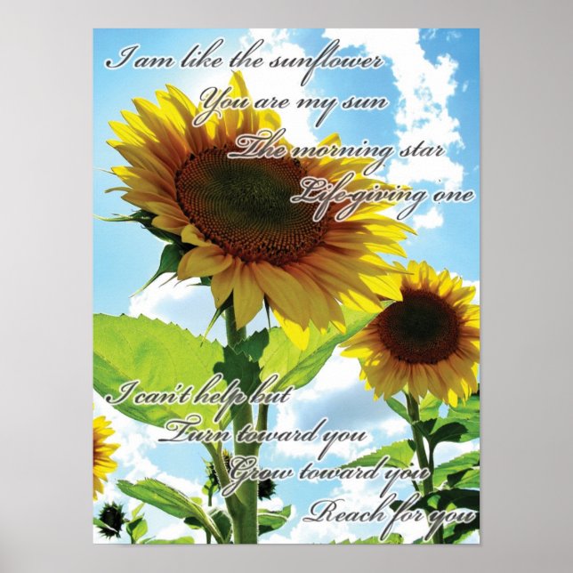I am like the Sunflower Poster (Front)