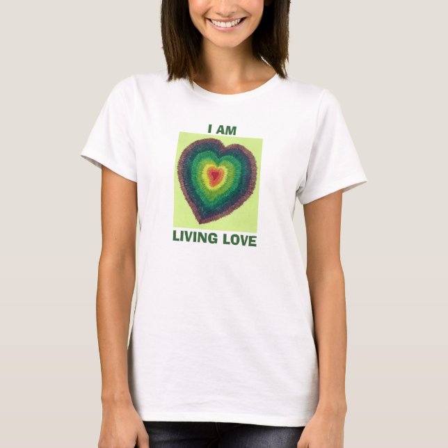 I AM LIVING LOVE Chakra Heart women's t-shirt (Front)