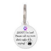 Funny Saying or Quote For Dog Lovers Animal Lovers Pet ID Tag Zazzle