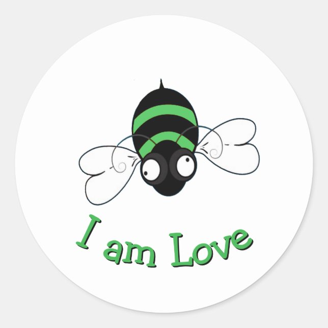 I Am Love Bee Sticker (Front)