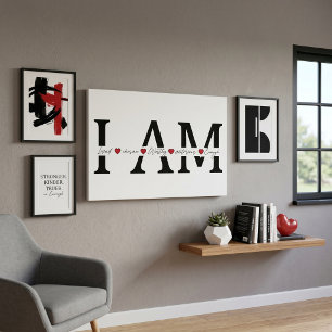 I am Loved, Chosen, Worthy, Victorious, Enough Faux Canvas Print