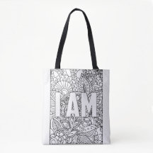 I AM Loved Tote - Color Your Own Tote