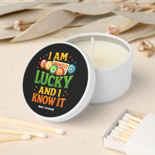 I Am Lucky and I Know It Funny Bingo Gift Idea  Mini Candle Favors