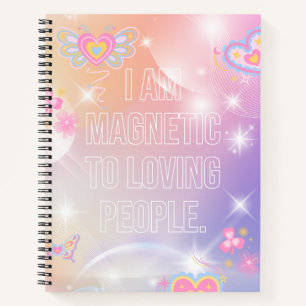 I am Magnetic, Motivational, Inspirational, Pink Notebook