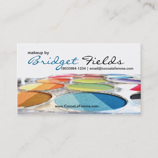 I am MakeUp Business Card (Front)