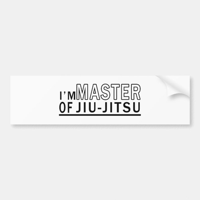 I am master of Jiu-Jitsu Bumper Sticker (Front)