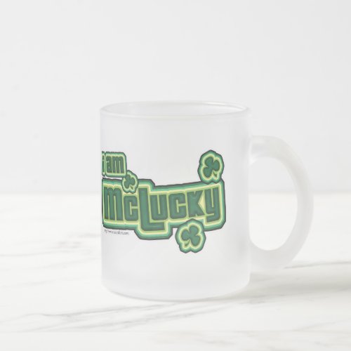 I am McLucky Frosted Glass Coffee Mug