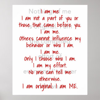 I Am Me Poster