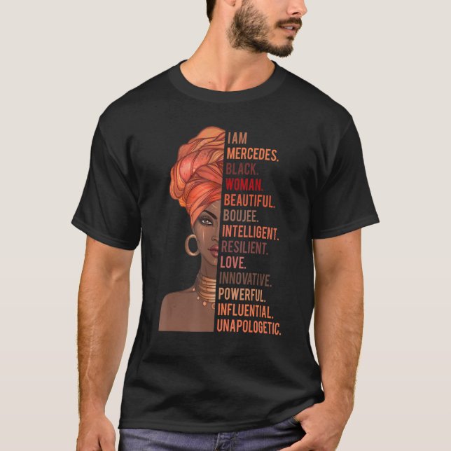 I Am Mercedes Black Woman History Month 2020 Pride T-Shirt (Front)