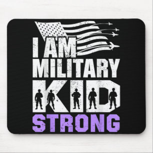 I Am Military Kid Strong Purple Up Kids Military C Mouse Pad