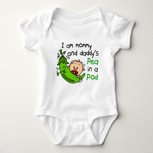 I Am Mommy  Daddys Pea In A Pod 1 Baby Bodysuit