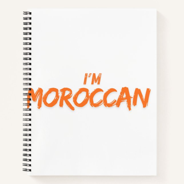"I Am Moroccan" Notebook – Proud Moroccan Student  (Front)