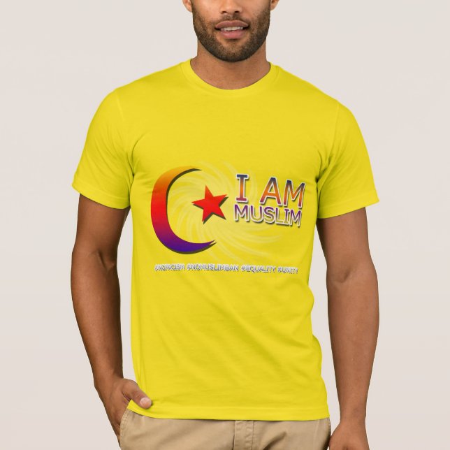 I AM MUSLIM ANTI TRUMP FACISM T-Shirt (Front)