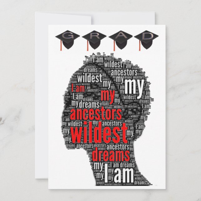 I Am My Ancestors Wildest Dreams Custom Graduate  Holiday Card (Front)