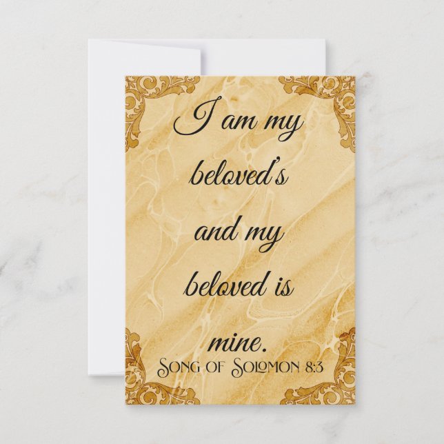 I am my beloveds Flat Card (Front)