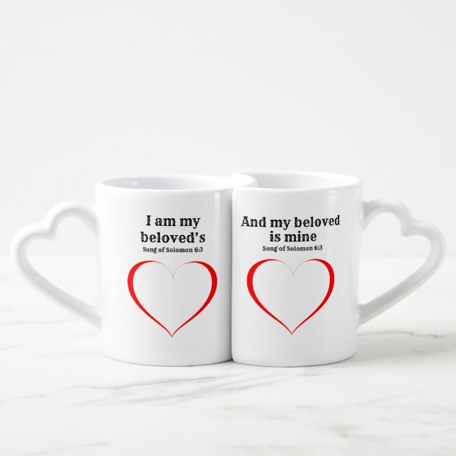 I am my beloved's Lovers' Mugs (Front Nesting)