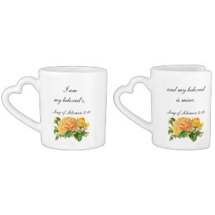 I Am My Beloveds Wedding Scripture Coffee Mug Set