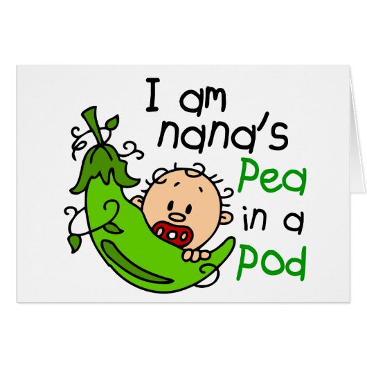 I Am Nana's Pea In A Pod 1 Cards (Front Horizontal)