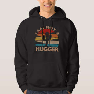 I Am Not A Hugger Shirt Funny Vintage Cactus