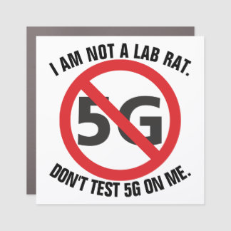I am not a lab rat, Don't test 5G on me Car Magnet
