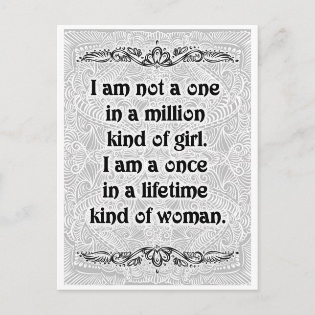 I am not a one - Positive Quote´s Postcard (Front)