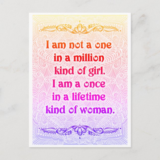 I am not a one - Positive Quote´s Postcard (Front)