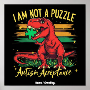 I Am Not a Puzzle Embracing Autism Acceptance Poster