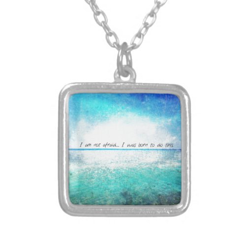 I am not afraid I was born to do this JOAN OF ARC Silver Plated Necklace