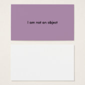 i am not an object cat caller cards (Front & Back)