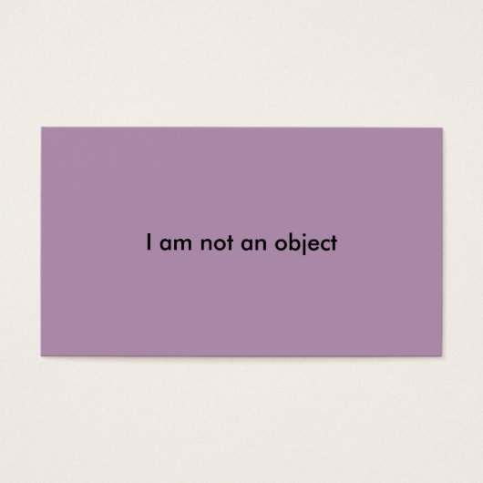i am not an object cat caller cards (Front)