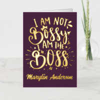 I AM NOT BOSSY I AM THE BOSS GLITTER TYPOGRAPHY