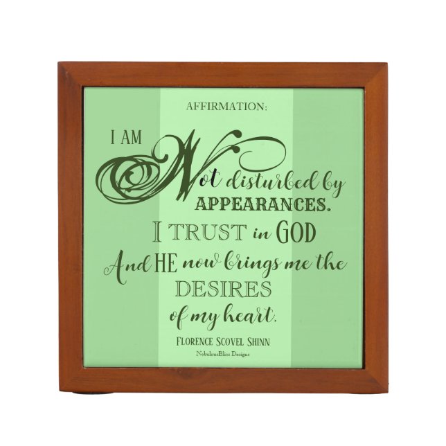 "I Am Not Disturbed" Florence Shinn Desk Organizer (Front)