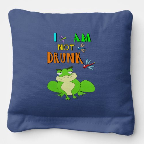 I Am Not Drunk Frogs October Dragonfly Oktoberfest Cornhole Bags