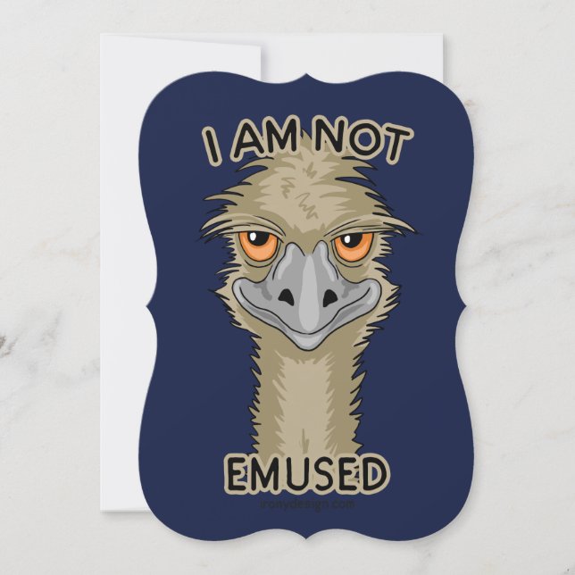 I Am Not Emused Funny Emu Pun (Front)
