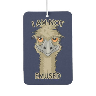 I Am Not Emused Funny Emu Pun Air Freshener