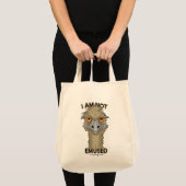 I Am Not Emused Funny Emu Pun Animal Tote Bag (Front (Product))