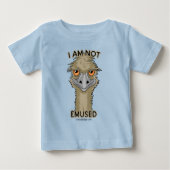 I Am Not Emused Funny Emu Pun Baby T-Shirt (Front)