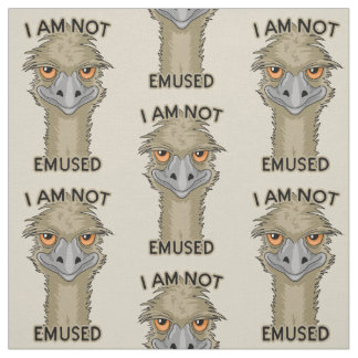 I Am Not Emused Funny Emu Pun | Beige Fabric