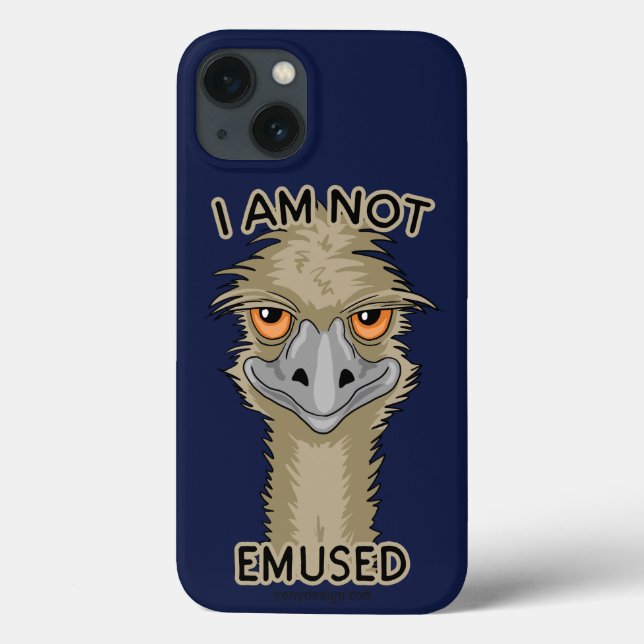 I Am Not Emused Funny Emu Pun Case-Mate iPhone Case (Back)