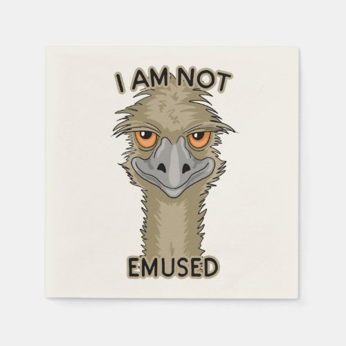 I Am Not Emused Funny Emu Pun Napkins