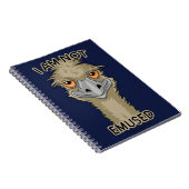 I Am Not Emused Funny Emu Pun Notebook (Right Side)