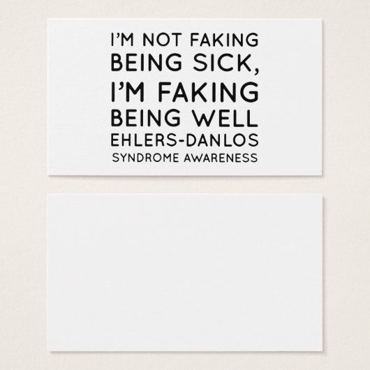 I am not faking being sick I am faking being well (Front & Back)