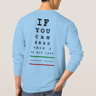 I am Not Last Eye Chart - LS Sport-Tek Running T-Shirt