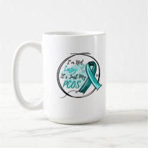 I Am Not Lazy It's Just My PCOS Teal Ribbon