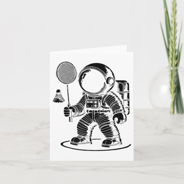 I Am Not Short I Am A Badminton Player Racket Shut Card (Front)