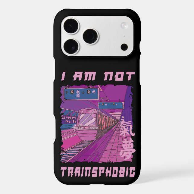 I AM NOT TRAINSPHOBIC  iPhone CASE (Back)