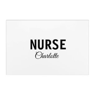 I am nurse medical expert add your name text simpl acrylic print